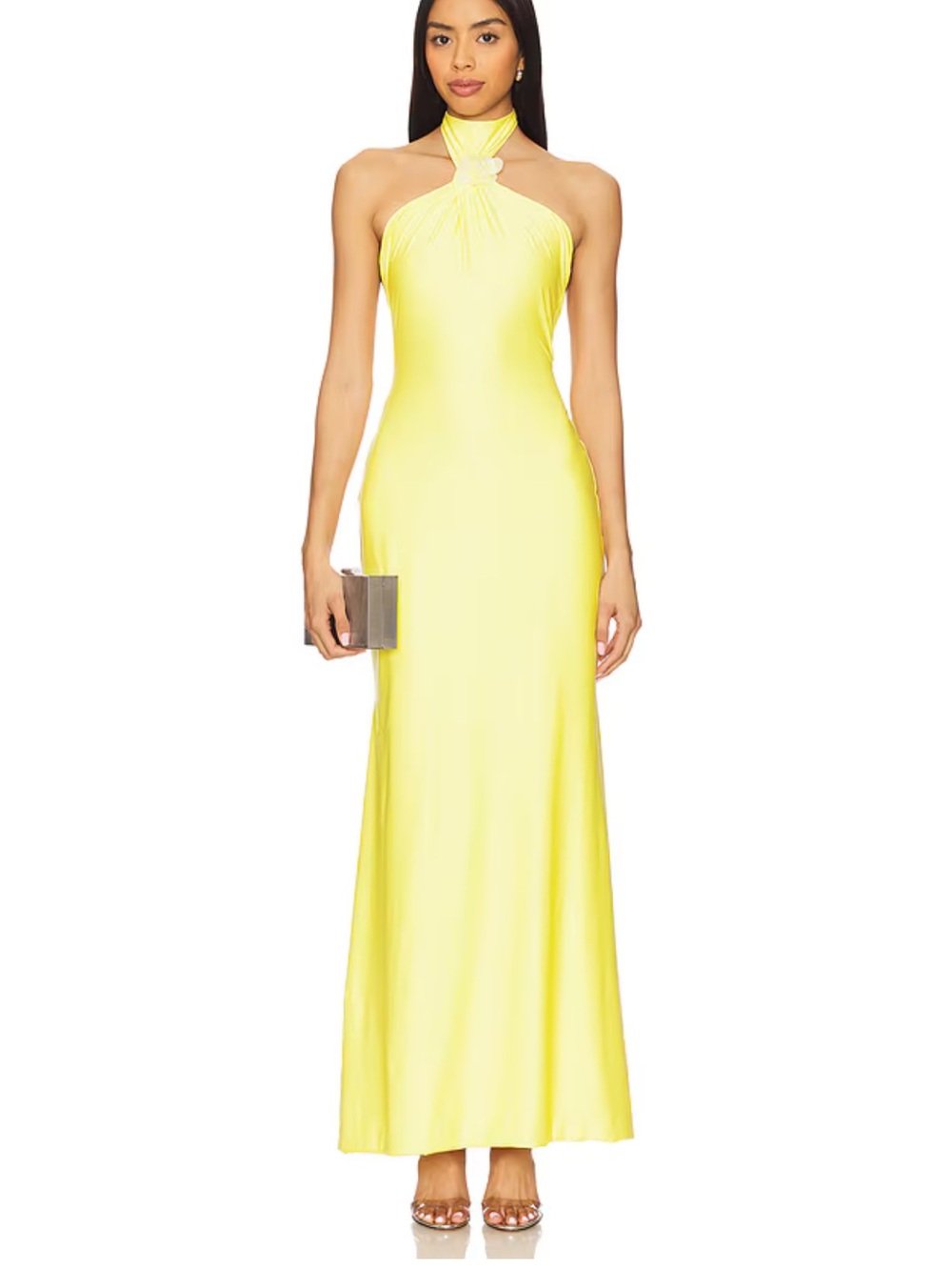 Mariandree Gaitan Daria Dress yellow maxi wedding guest dress